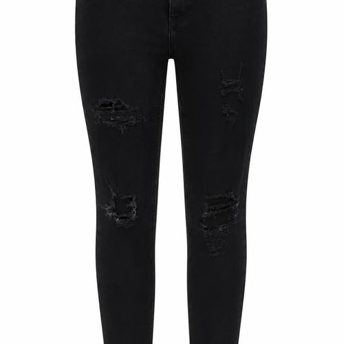 Denim & Co. Womens Black Cotton Skinny Jeans Size 12 Regular Zip