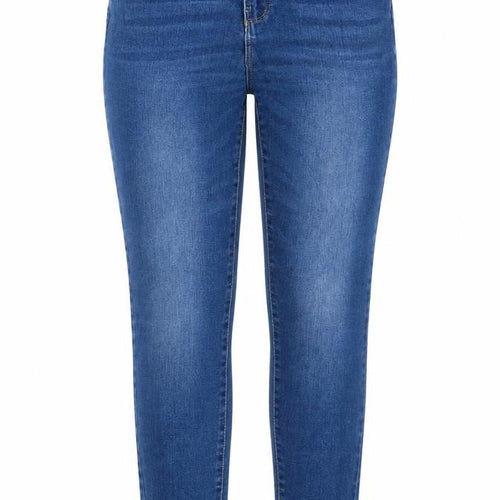 Denim & Co. Womens Blue Cotton Skinny Jeans Size 10 Regular Zip