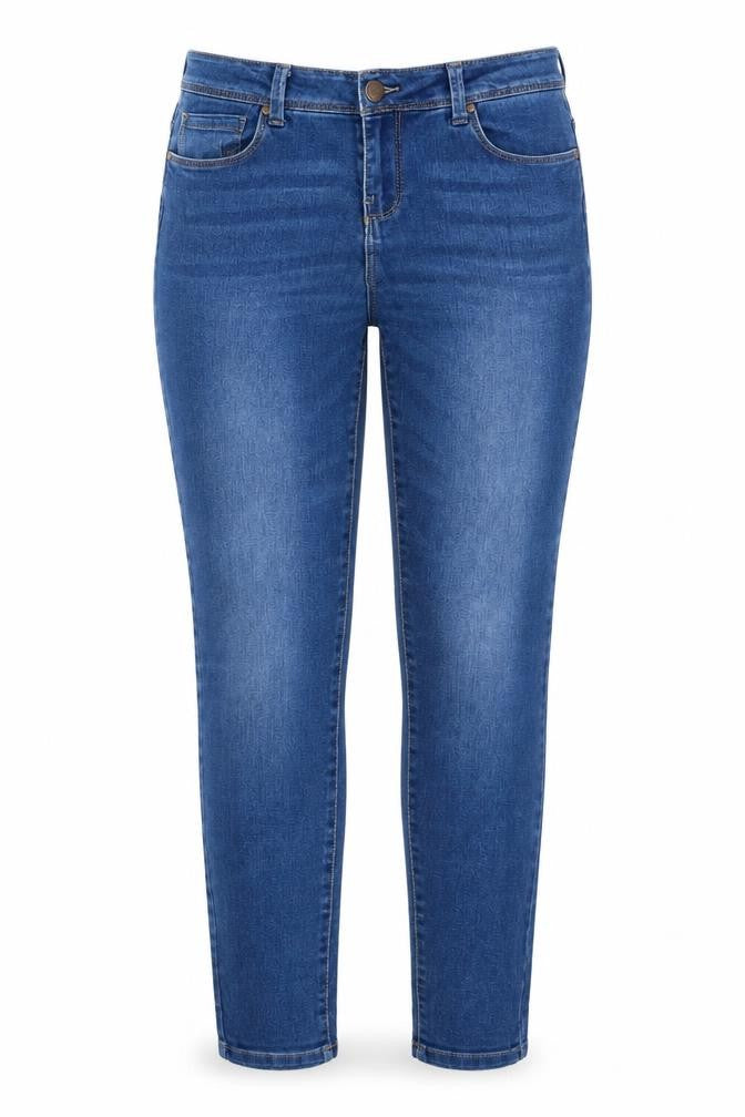 Denim & Co. Womens Blue Cotton Skinny Jeans Size 10 Regular Zip