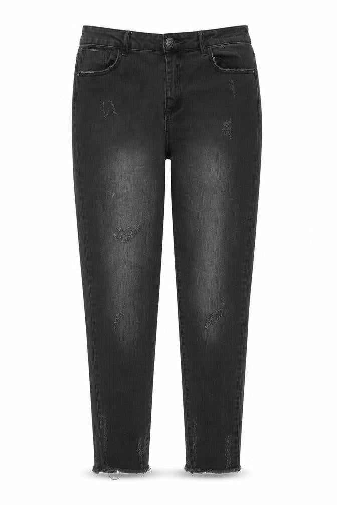 Denim & Co. Womens Black Cotton Skinny Jeans Size 12 Regular Zip