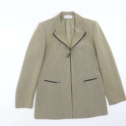 Gregory Pratt Womens Beige Polyester Jacket Size 10 Zip