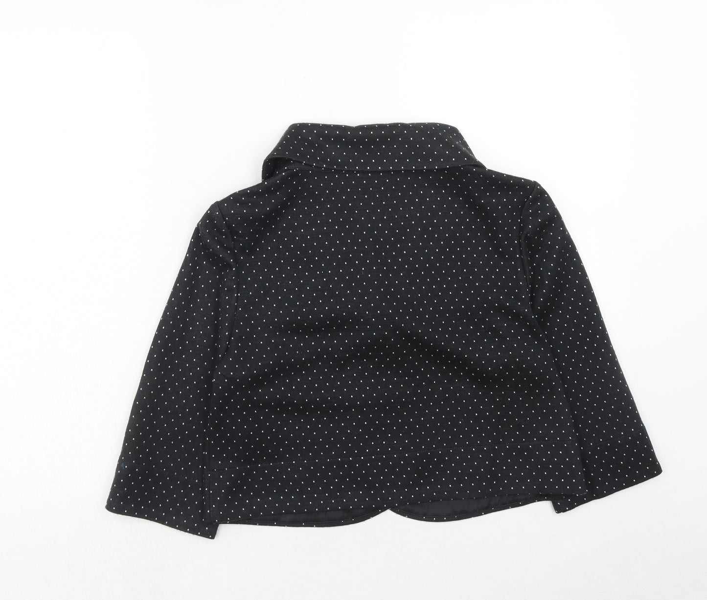Minuet Womens Black Acrylic Jacket Blazer Size 14 Button