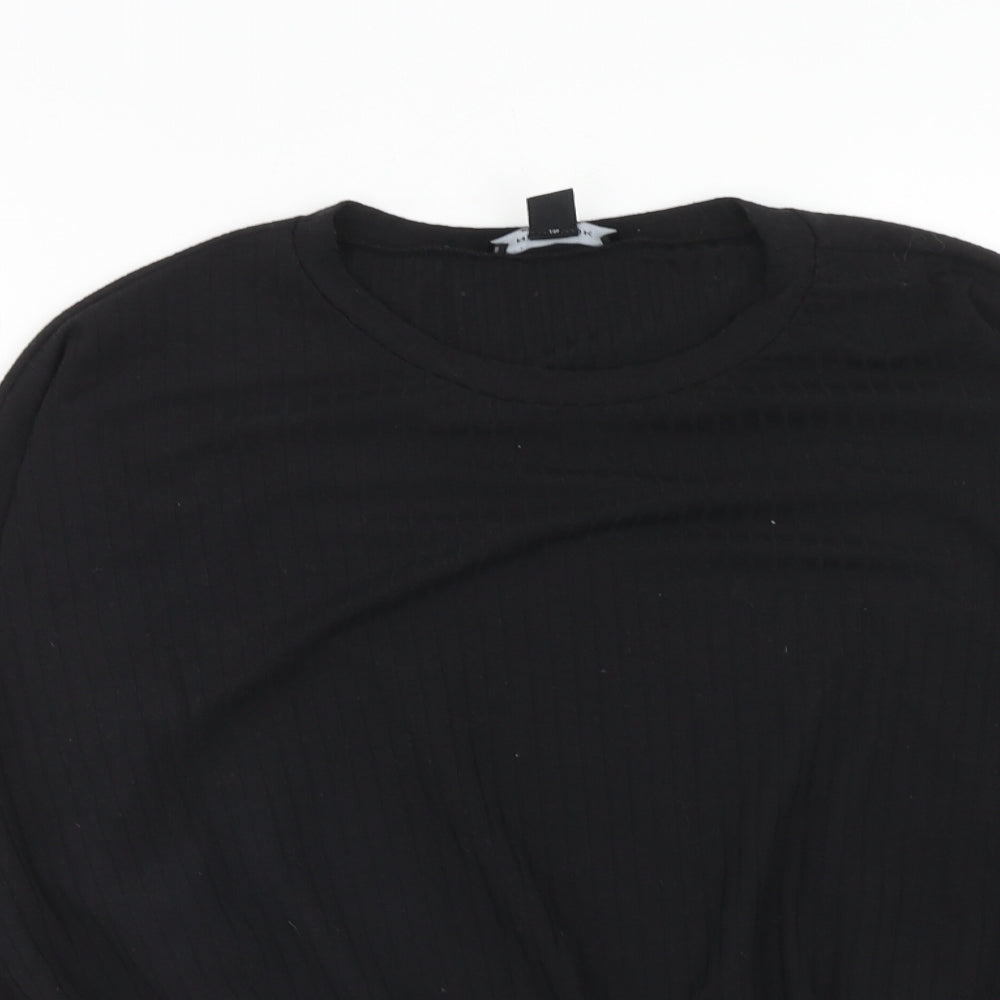 New Look Womens Black Polyester Pullover Sweatshirt Size M Pullover