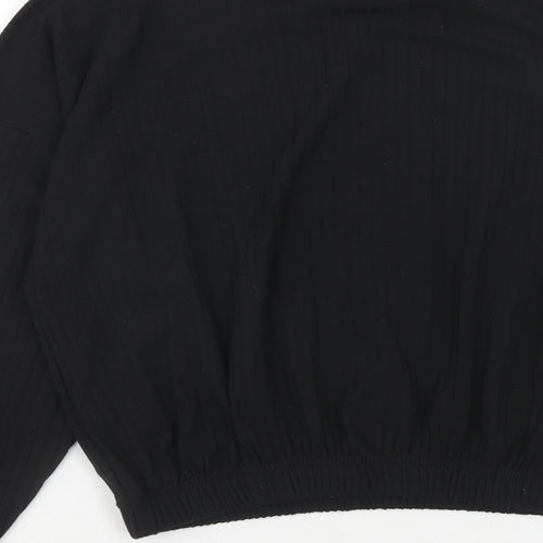 New Look Womens Black Polyester Pullover Sweatshirt Size M Pullover