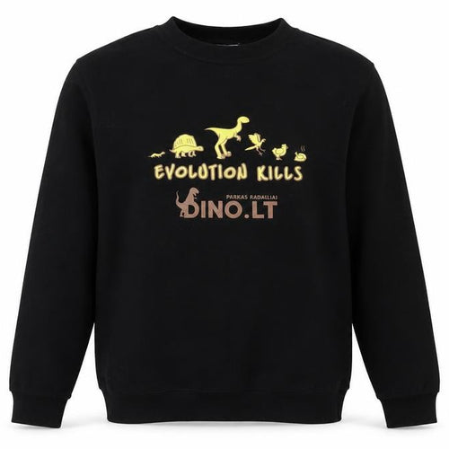 BC collection Mens Black Cotton Pullover Sweatshirt Size S - Dinosaur