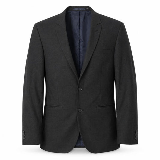 Front view of Next men’s grey polyester jacket suit jacket, size 40, regular