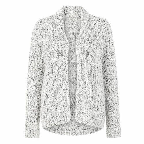 marks Womens Grey V-Neck Herringbone Acrylic Cardigan Jumper Size 10