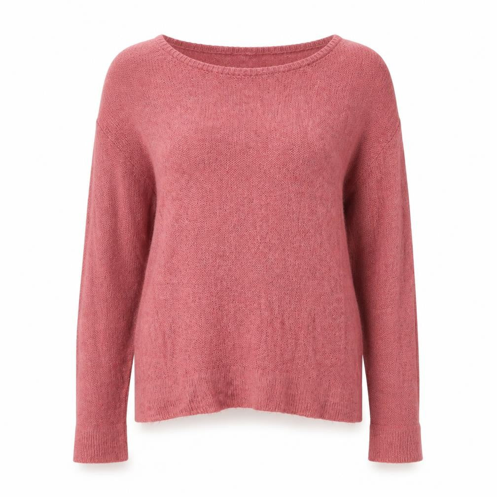 Marks and Spencer Womens Pink Boat Neck Acrylic Pullover Jumper Size M