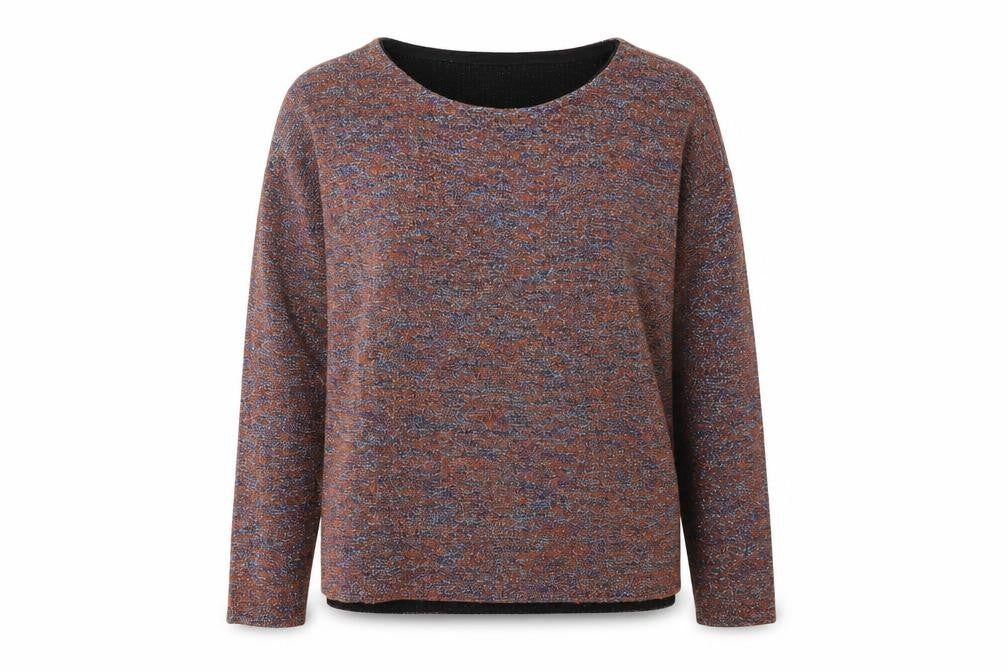Front view of George women’s multicoloured round neck cotton jumper, size UK 8