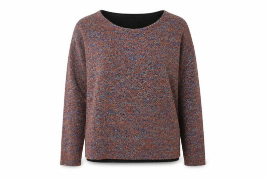 Front view of George women’s multicoloured round neck cotton jumper, size UK 8