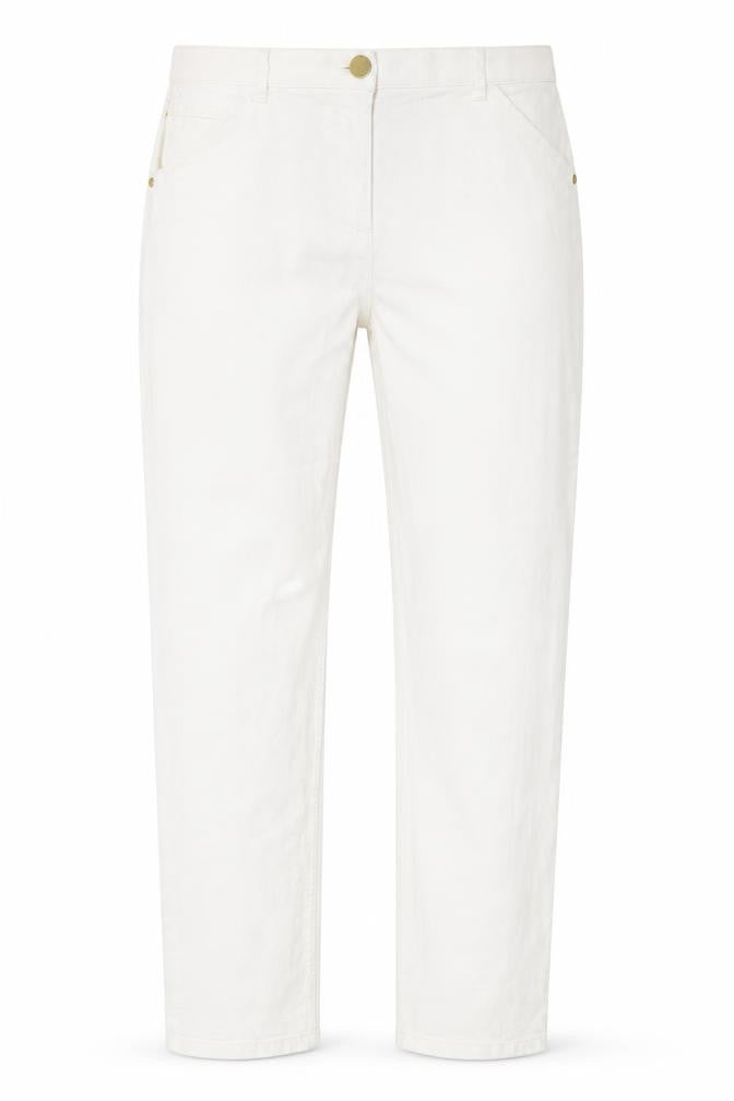 Classic Womens White Cotton Skinny Jeans Size 32 in Regular Zip