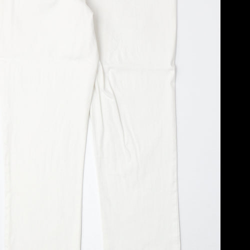 Classic Womens White Cotton Skinny Jeans Size 32 in Regular Zip