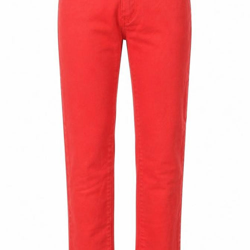 Criminal Damage Womens Red Cotton Straight Jeans Size 26 Regular Zip
