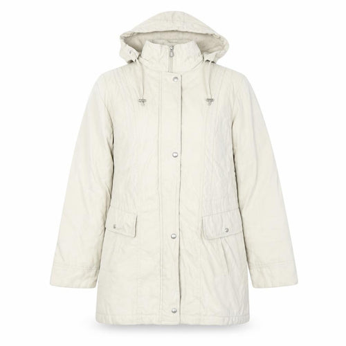 BM Womens Beige Parka Coat Size M Zip