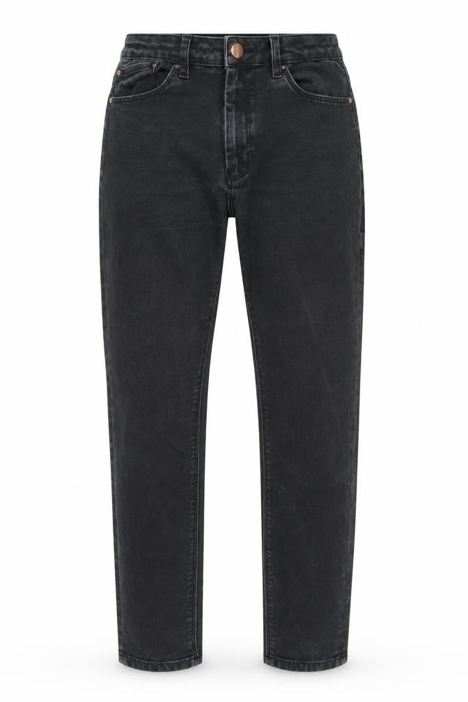 ASOS Womens Black Cotton Straight Jeans Size 30 in Regular Zip