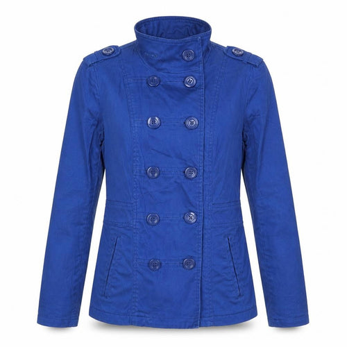 Divided by H&M Womens Blue Pea Coat Coat Size 14 Buckle