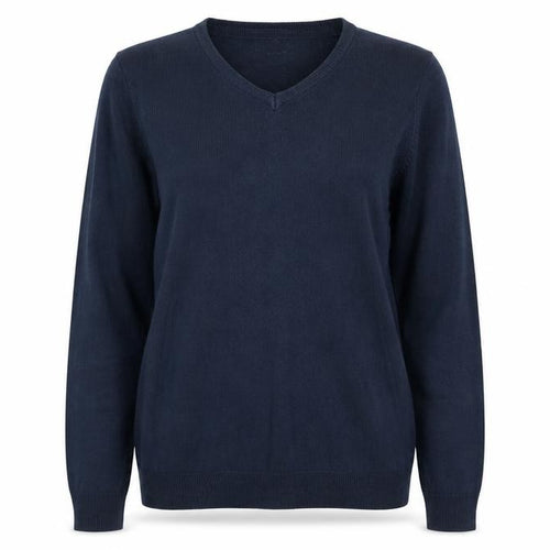 Marks and Spencer Womens Blue V-Neck Acrylic Pullover Jumper Size S