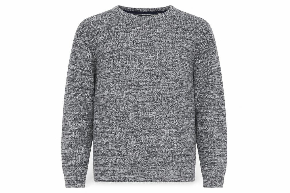 The Idle Man Mens Blue Round Neck Acrylic Pullover Jumper Size M Long Sleeve