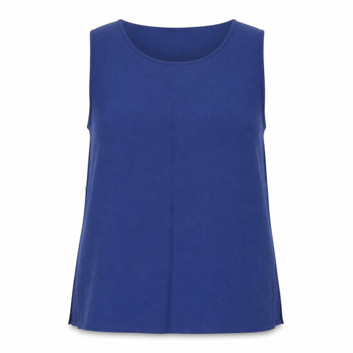 Holmewood Womens Blue Viscose Basic Tank Size L Boat Neck
