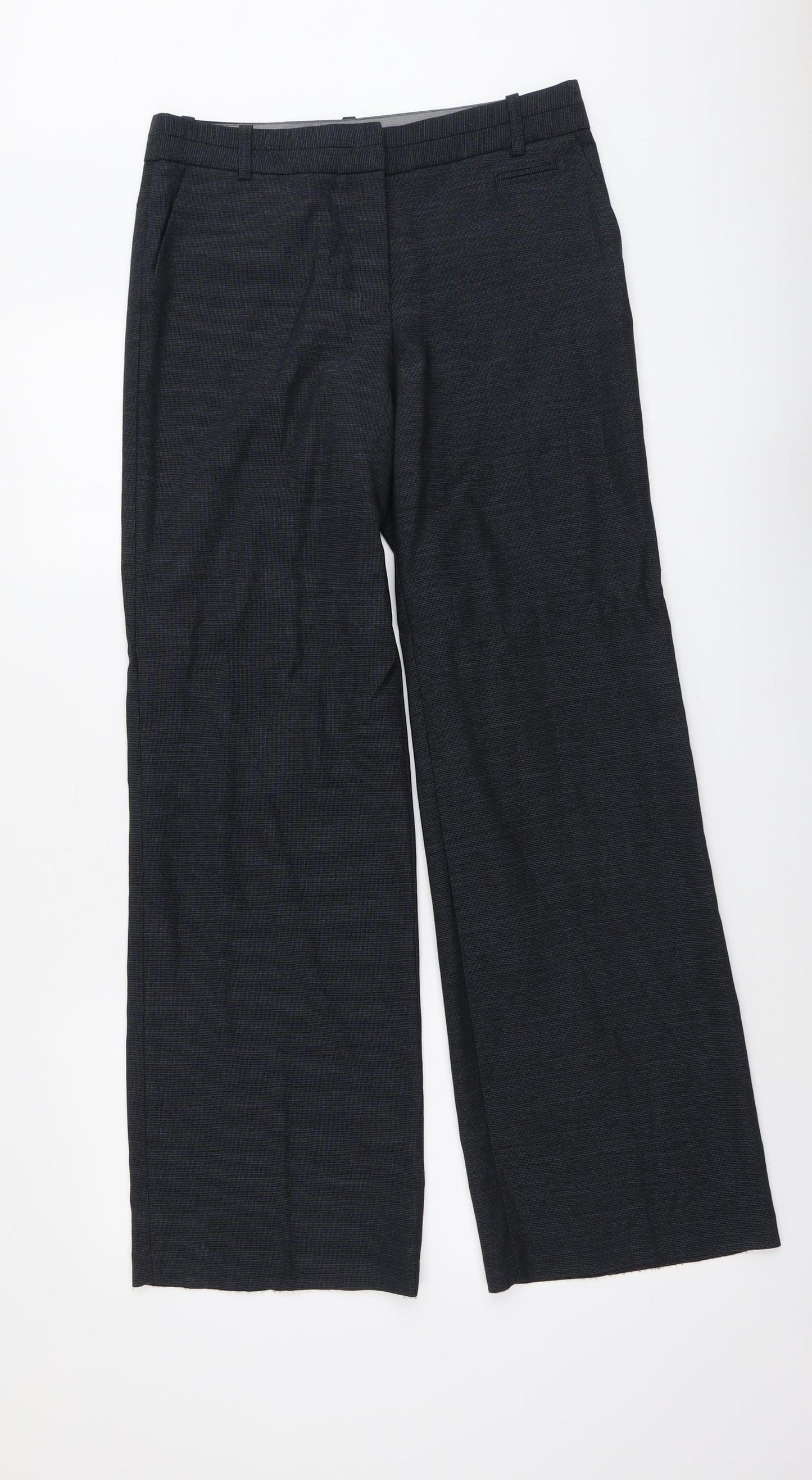 NEXT Womens Blue Polyester Dress Pants Trousers Size 8 L31 in Regular Button