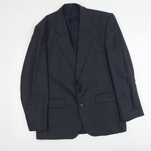 Wellington Mens Blue Wool Jacket Suit Jacket Size L Regular