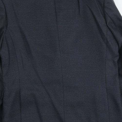 Wellington Mens Blue Wool Jacket Suit Jacket Size L Regular