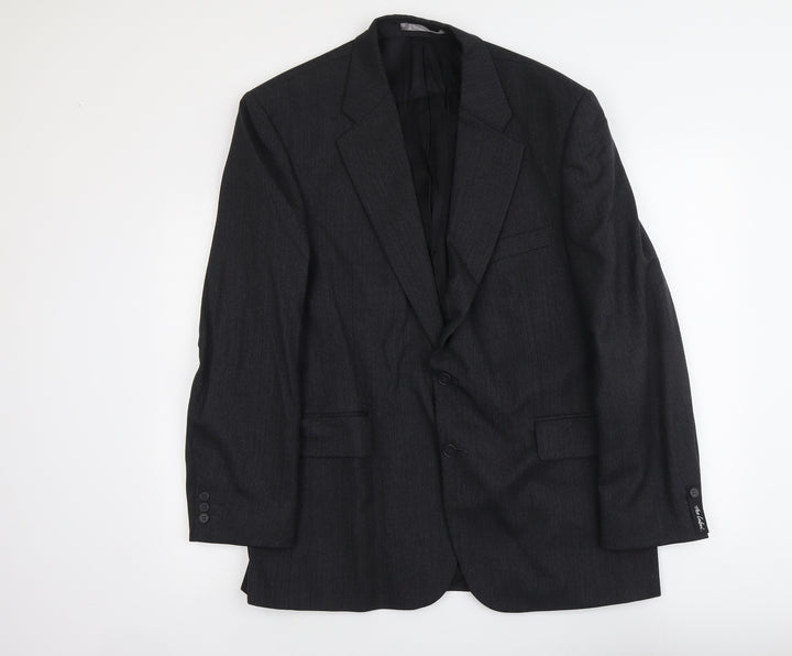 Marks and Spencer Mens Grey Wool Jacket Suit Jacket Size L Regular