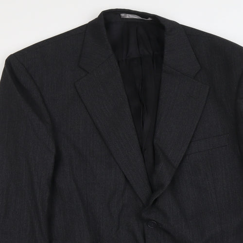 Marks and Spencer Mens Grey Wool Jacket Suit Jacket Size L Regular