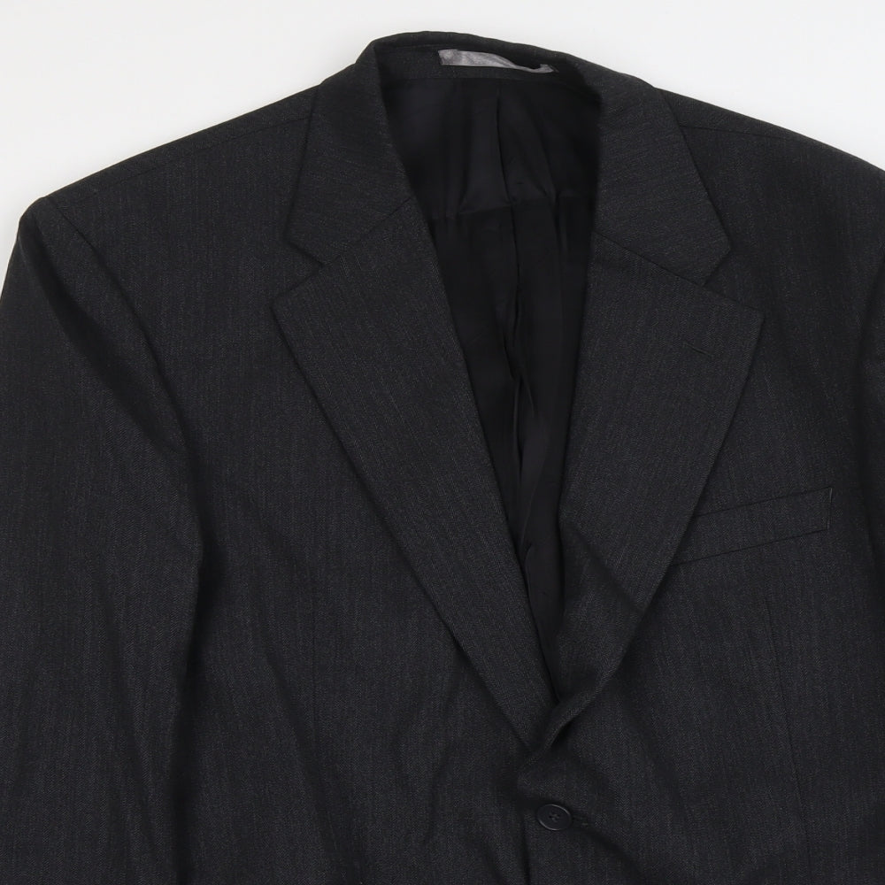 Marks and Spencer Mens Grey Wool Jacket Suit Jacket Size L Regular