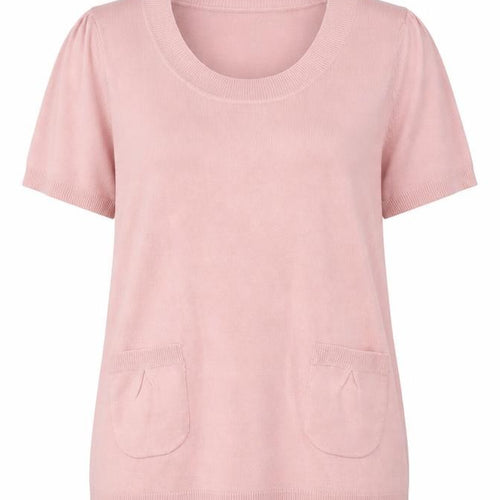 ...Being Casual Womens Pink Scoop Neck Acrylic Pullover Jumper Size 12