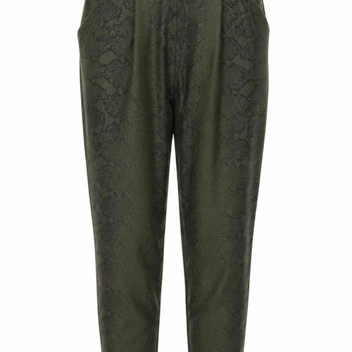 I SAW IT FIRST Womens Green Animal Print Polyester Jegging Trousers Size 10 L25 in Regular - Snake Skin Print