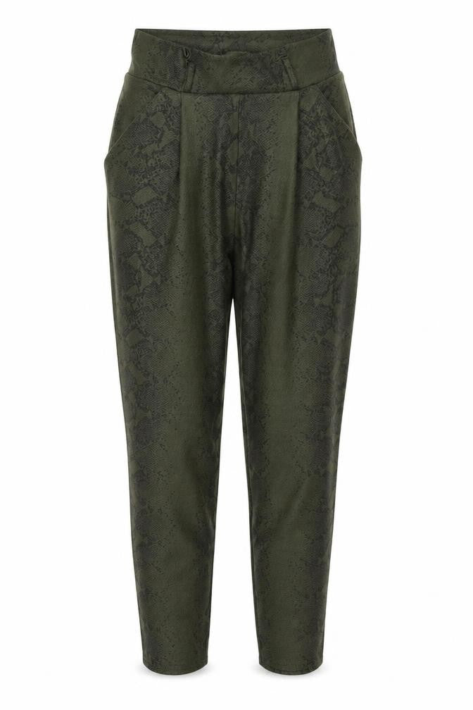 I SAW IT FIRST Womens Green Animal Print Polyester Jegging Trousers Size 10 L25 in Regular - Snake Skin Print
