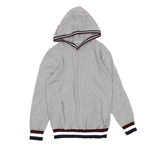 Urban Boys Grey Cotton Pullover Hoodie Size 11 Years Pullover