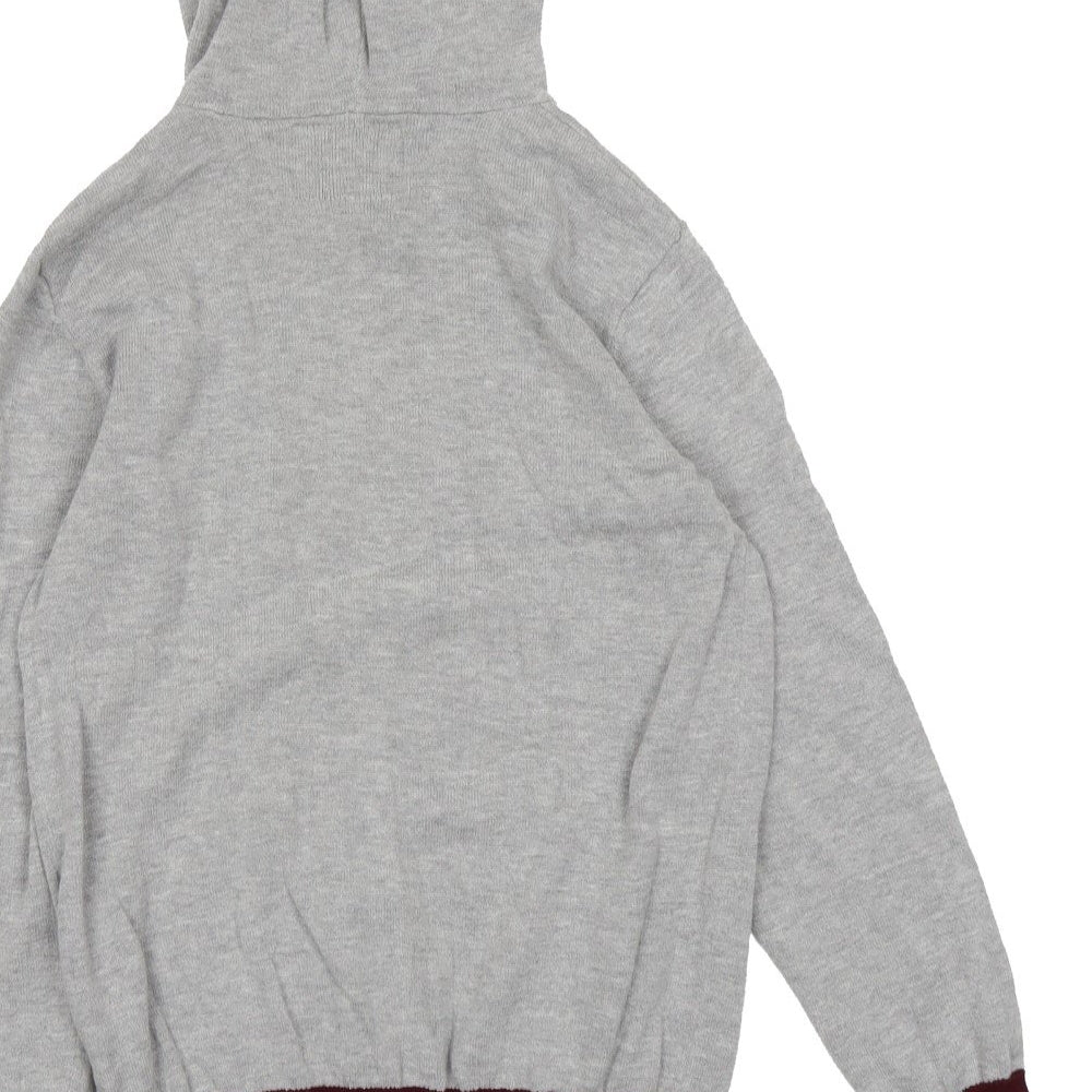 Urban Boys Grey Cotton Pullover Hoodie Size 11 Years Pullover