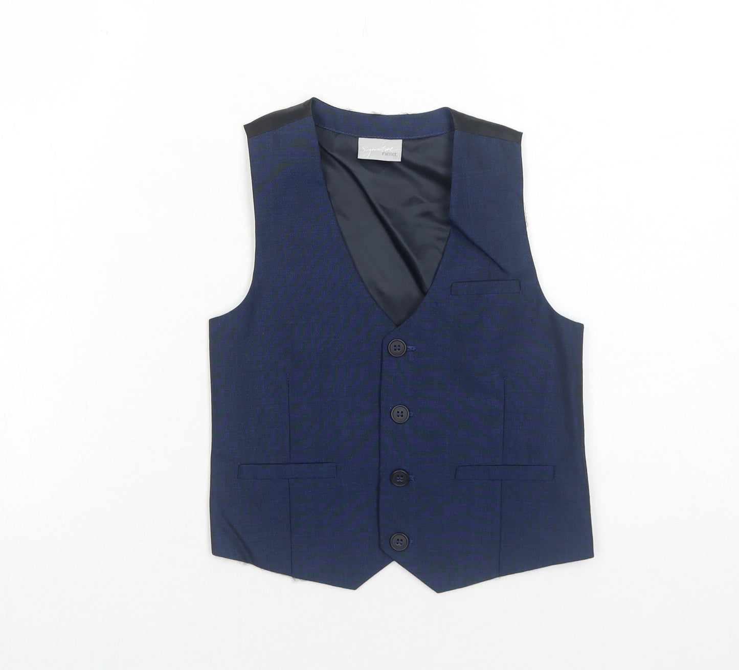 NEXT Boys Blue Wool Jacket Waistcoat Size 5 Years Button