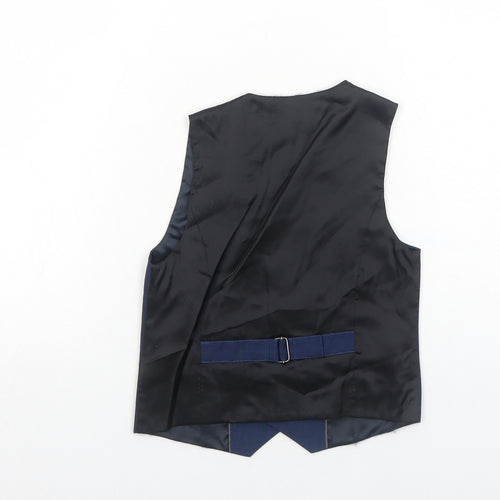 NEXT Boys Blue Wool Jacket Waistcoat Size 5 Years Button