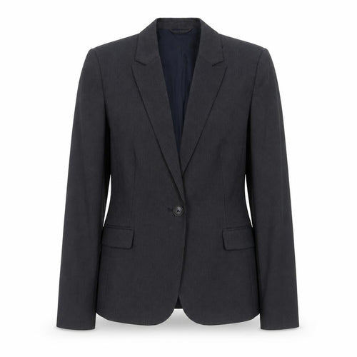 Mango Womens Black Striped Polyester Jacket Suit Jacket Size 12