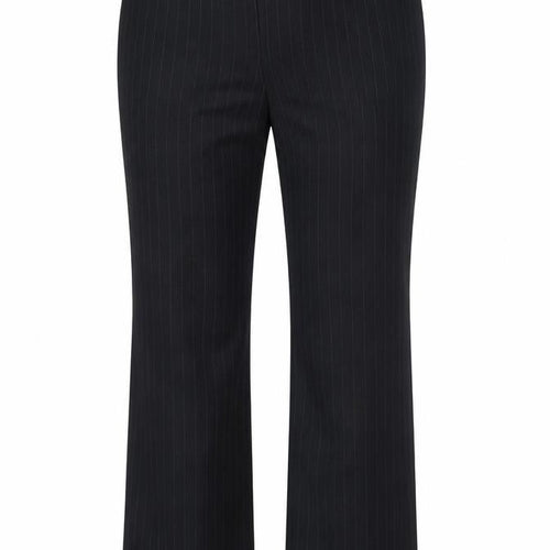 Debenhams Womens Black Striped Polyester Dress Pants Trousers Size 12 Regular Zip