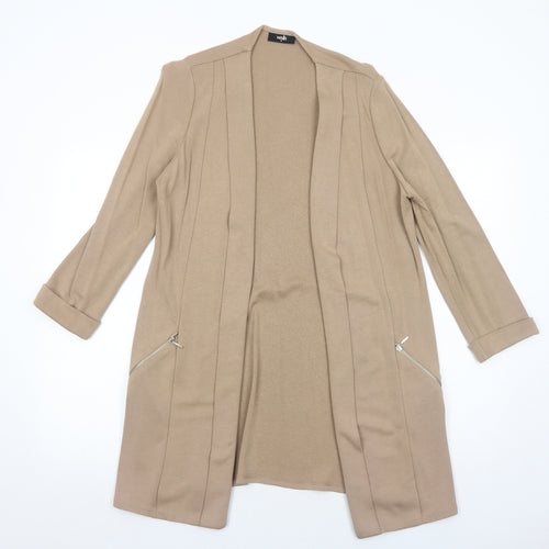 Wallis Womens Brown Polyester Jacket Coatigan Size M