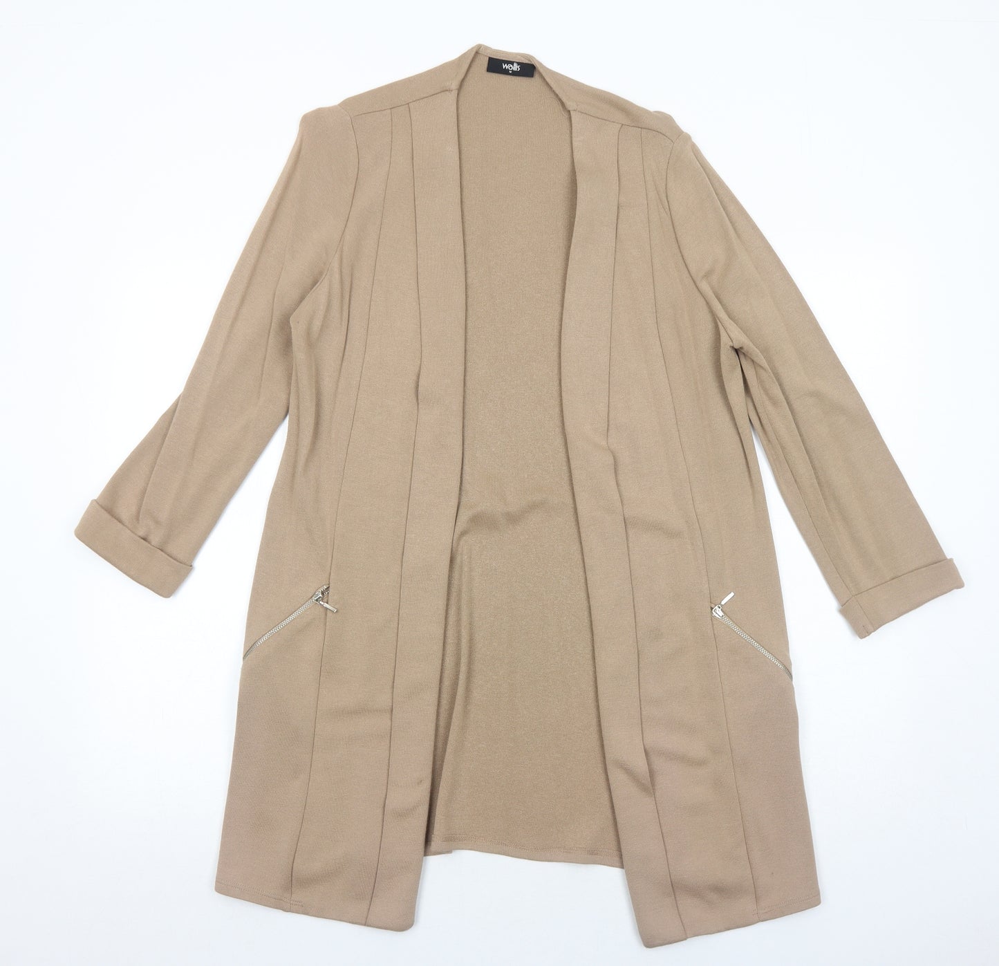 Wallis Womens Brown Polyester Jacket Coatigan Size M