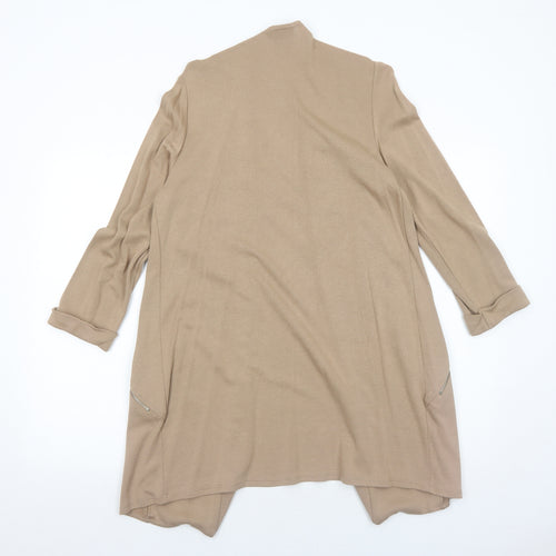 Wallis Womens Brown Polyester Jacket Coatigan Size M
