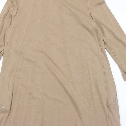 Wallis Womens Brown Polyester Jacket Coatigan Size M