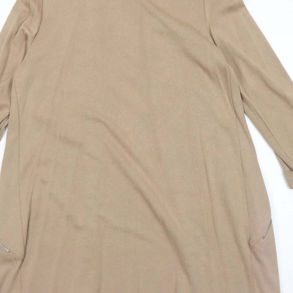 Wallis Womens Brown Polyester Jacket Coatigan Size M