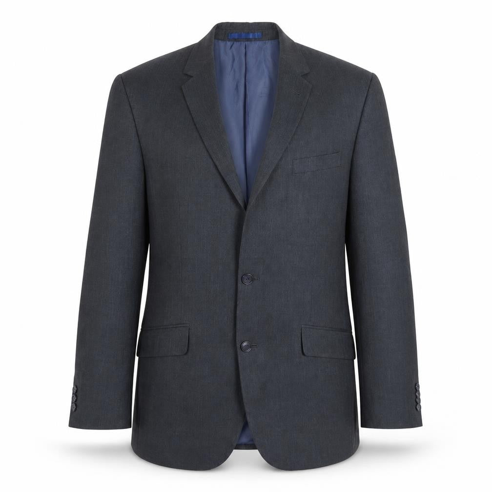 Front view of Taylor & Wright men’s grey polyester jacket suit jacket, size 40, regular