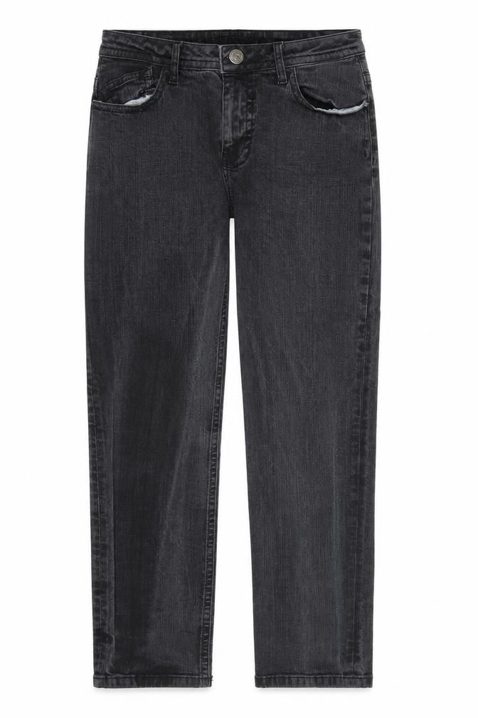 Blue fire Womens Black Cotton Straight Jeans Size 12 Regular Zip