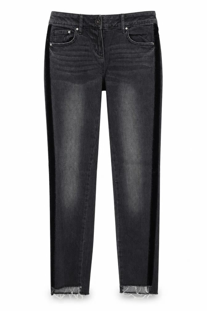 Blue Motion Womens Grey Cotton Skinny Jeans Size 8 Regular Zip