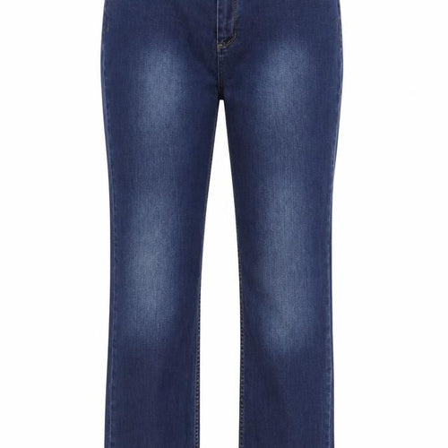 H.I.S Womens Blue Cotton Straight Jeans Size 36 in Regular Zip