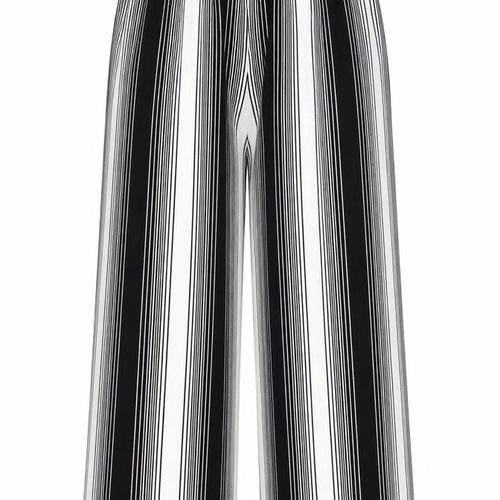 Koopoi Girls Black Striped Polyester Harem Trousers Size L Regular