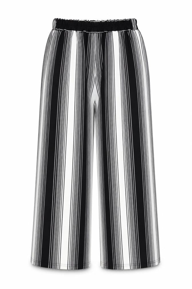 Koopoi Girls Black Striped Polyester Harem Trousers Size L Regular