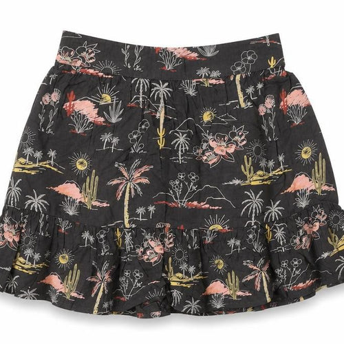 TU Girls Grey Geometric Viscose A-Line Skirt Size 3 Years Regular Pull On